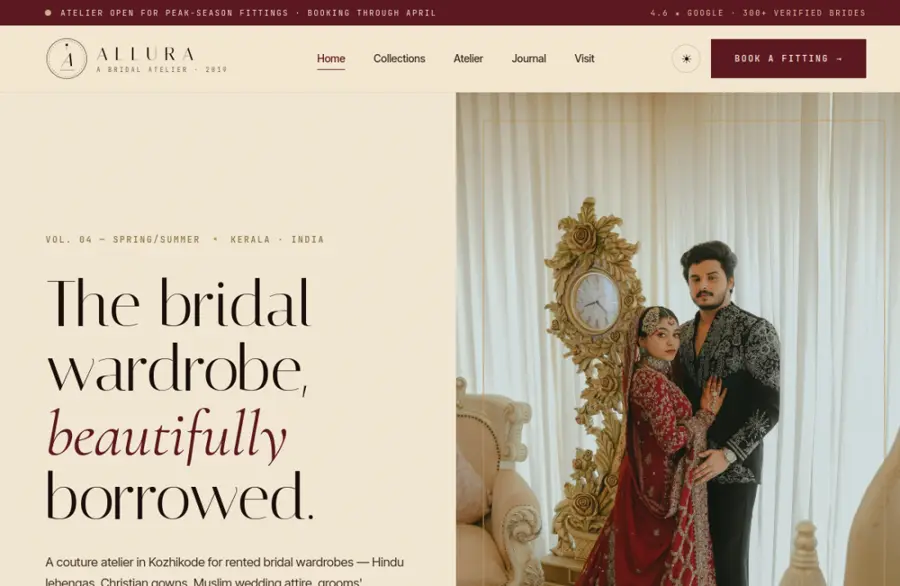 Allura — live bridal site